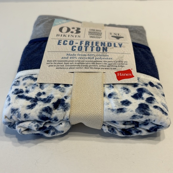 Hanes Women’s 3-Pack Eco Friendly Cotton Bikini Panties - Picture 4 of 7